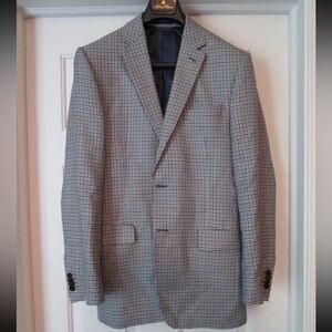 Gieves & Hawkes Wool/Silk Gun Check Sport Coat 38R